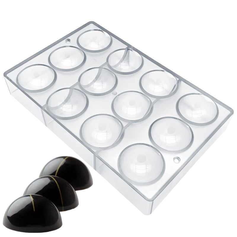 Goldbaking Ball Chocolate Mold Ball Polycarbonate Mould Chocolate Mold Hot Chocolate Bomb (Middle 2inch) - Image 1